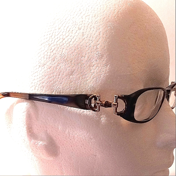 Gucci Women's Eyeglasses GG 3009 SVF Pearl Tortoise Oval Rectangle Frames - Picture 6 of 15